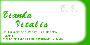 bianka vitalis business card